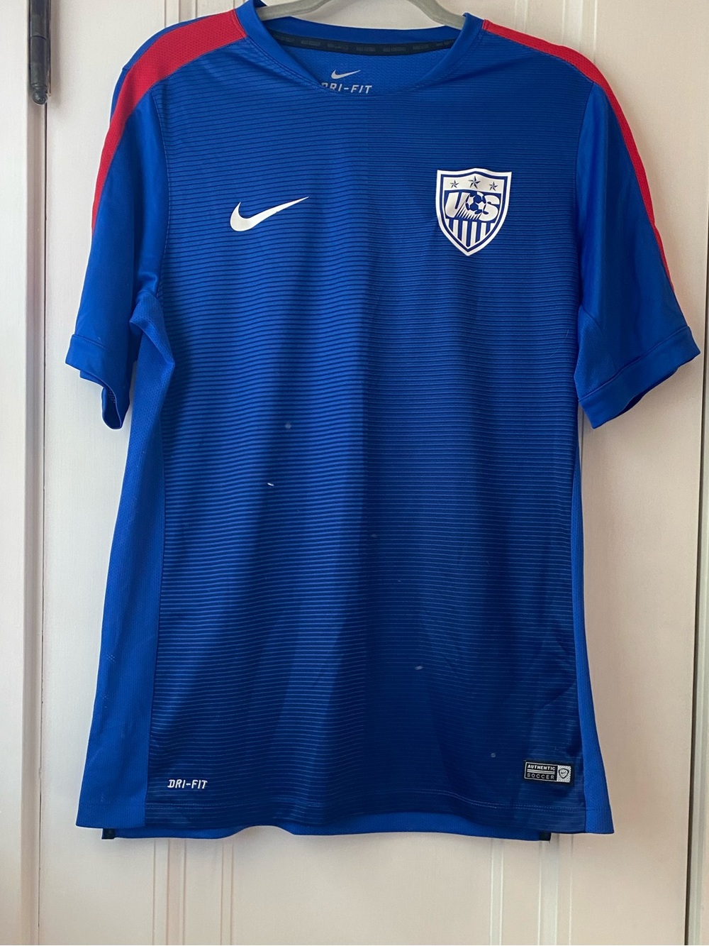 Nike US men’s soccer dri-fit unisex L tee shirt top 3 star soccer LET’S GOOO ⚽️ - Picture 2 of 8